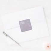 Modern kaarsenlabel vierkante sticker (Envelop)