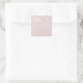Modern kaarsenlabel vierkante sticker (Tas)
