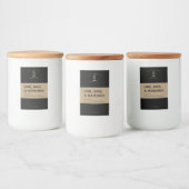 Modern kaarsenlabel voedselcontainer etiket (Flessen)