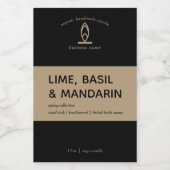 Modern kaarsenlabel voedselcontainer etiket (Enkel label)