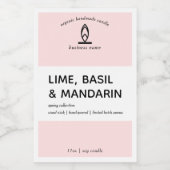 Modern kaarsenlabel voedselcontainer etiket (Enkel label)