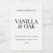 Modern kaarsenlabel voedselcontainer etiket (Enkel label)