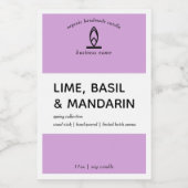 Modern kaarsenlabel voedselcontainer etiket (Enkel label)