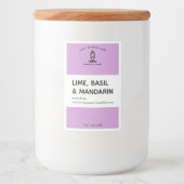 Modern kaarsenlabel voedselcontainer etiket (Voorkant)