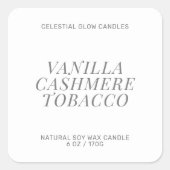 Modern kaarsetiket minimal product sticker (Voorkant)