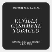 Modern kaarsetiket minimal product sticker (Voorkant)