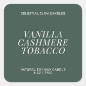 Modern kaarsetiket minimal product sticker (Voorkant)