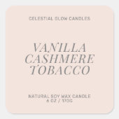 Modern kaarsetiket minimal product sticker (Voorkant)