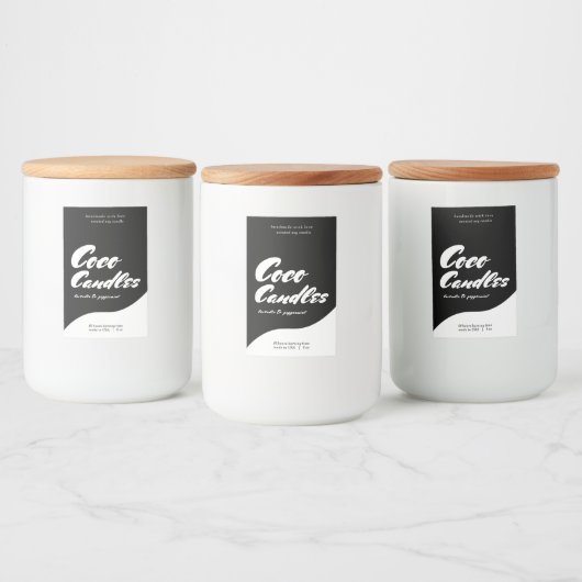 Modern kaarslabel ontwerp voedselcontainer etiket (Flessen)