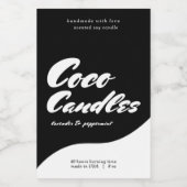 Modern kaarslabel ontwerp voedselcontainer etiket (Enkel label)