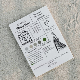 Modern kaart met informatie voor de getuige van de