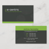 MODERN KAART trendy dynamisch centric grijs limoen Visitekaartje (Voorkant / Achterkant)