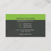 MODERN KAART trendy dynamisch centric grijs limoen Visitekaartje (Achterkant)