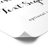 Modern kalligrafie aangepast tekstbord poster (Hoek)