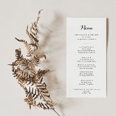 Modern kalligrafie diner menu