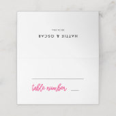 Modern kalligrafie diner plaatskaartje (Buitenkant ongevouwen)