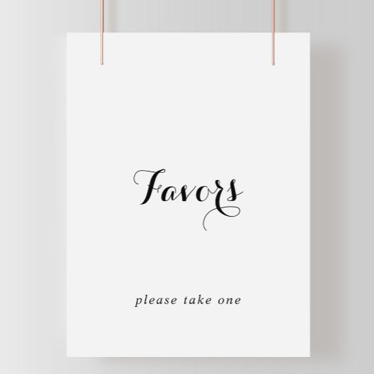 Modern kalligrafie favors bord poster