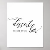 Modern kalligrafie Huwelijk Dessert Bar Bord Poster (Voorkant)