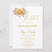 Modern kalligrafie script Afstuderen ze deed het Kaart (Voorkant)