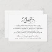 Modern kalligrafie script Elegant Details invoegen Kaart (Voorkant / Achterkant)