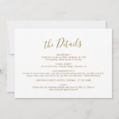 Modern kalligrafie script hart alles in één bruilo kaart (Achterkant)