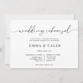 Modern kalligrafie script repetitie diner kaart (Voorkant)