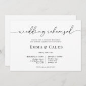 Modern kalligrafie script repetitie diner kaart (Voorkant / Achterkant)