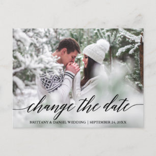 Modern kalligrafie script Verander de datum van de Briefkaart