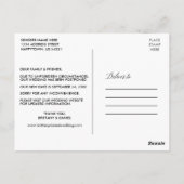 Modern kalligrafie script Verander de datum van de Briefkaart (Achterkant)