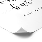 Modern kalligrafie trouwfeest donutbar bord poster (Hoek)