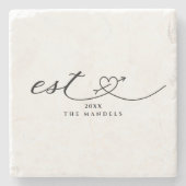 Modern kalligrafiescript Aangepast Stenen Onderzetter (Voorkant)