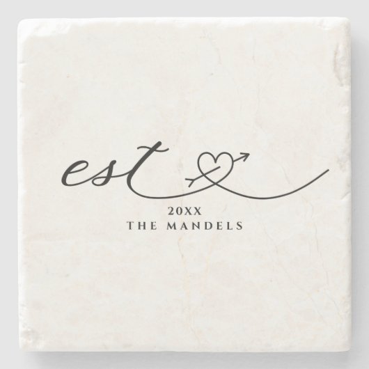 Modern kalligrafiescript Aangepast Stenen Onderzetter (Voorkant)
