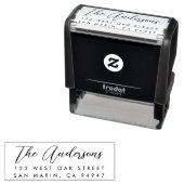 Modern kalligrafiescript Return Address Zelfinktende Stempel (In situ)