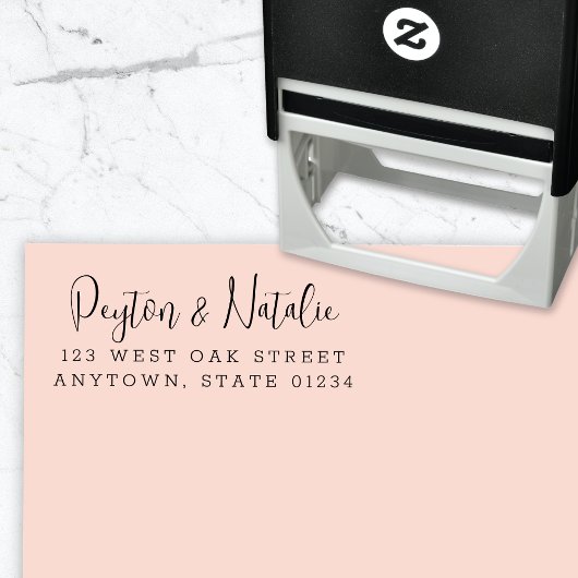 Modern kalligrafiescript Return Address Zelfinktende Stempel