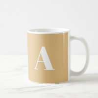 Modern kameel beige custom monogram initiaal lette
