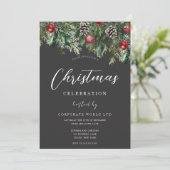 Modern Kantoor Corporate Kerstfeest Kaart (Staand voorkant)