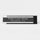 Modern Kantoor desk Naam Bord Marble Gray & White Bureau Naambordje (Voorkant)