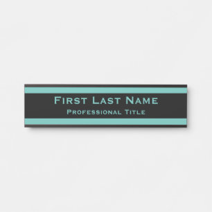 Modern kantoor deur bord borden turquoise turkoois deurbordje
