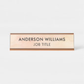 Modern Kantoor Medewerker Bureau Naambordje (Voorkant)