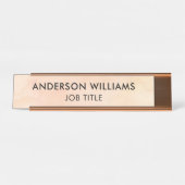 Modern Kantoor Medewerker Bureau Naambordje (Voorkant)