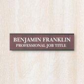 Modern Kantoor Naambordje Deur (Voorkant)