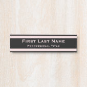 Modern kantoordeur bord licht roze deurbordje (Voorkant)