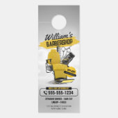 Modern kapperszaak kapperskapsel deurhanger (Voorkant)