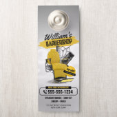 Modern kapperszaak kapperskapsel deurhanger (Op knop)