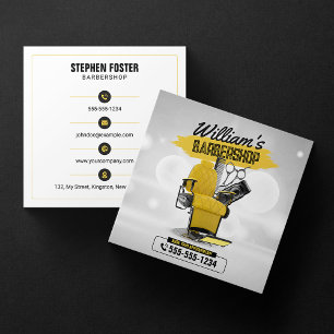 Modern kapperszaak kapperskapsel vierkante visitekaartje