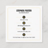 Modern kapperszaak kapperskapsel vierkante visitekaartje (Achterkant)