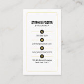 Modern kapperszaak kapperskapsel visitekaartje (Achterkant)