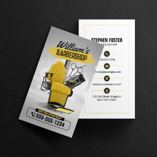 Modern kapperszaak kapperskapsel visitekaartje