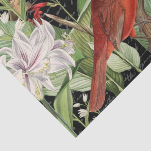 Modern kardinaal Amaryllis Collage Tissue Paper Tissuepapier (Detail)