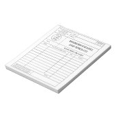 modern kasgeld notitieblok (Linkerzijde)